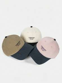 1pc Unisex Dual-Tone Baseball Cap, COMPORT FACT1911 Embroidered Dad Hat, Vintage Curved Brim, Adjustable Breathable, Suitable For Spring, Autumn, Summer Streetwear - A - View 11