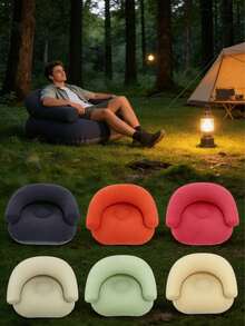 Portable Inflatable Outdoor Leisure Chair, Soft Comfortable U-Shaped Slouchy Sofa Chair, Breathable PVC, Foldable Inflatable Outdoor Leisure Lounge Chair Sofa, Suitable For Living Room, Balcony, Camping, Picnic, Outdoor Seating, Camping Chair - Inflatable Chair - View 1