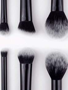 Black Professional Makeup Brush Set, Includes Blush Brush, Powder Brush, Concealer Brush, Eyeshadow Brush, Complete Makeup Tool Set, Perfect For Travel And Gift - Black - View 5