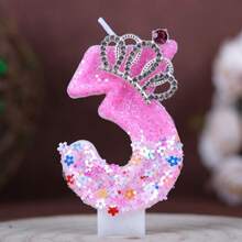 1PC 0-9 Number Birthday Candle Plum Blossom Rhinestone Crown Accessory Creative Handmade Birthday Candle Atmosphere Theme Party Birthday Party Cake Decoration Birthday Number Candle - View 21