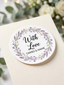 20pcs Personalized Round Text Labels, 5x5cm/2x2in, Customized Waterproof Scratch-Resistant Removable Stickers, Wedding Favor Gift Box Seal Stickers, Thank You Labels, Baking Handmade Business Decoration, Wine Bottle Notebook, Christmas Thanksgiving Gift Labels - Multicolor 5 - View 4