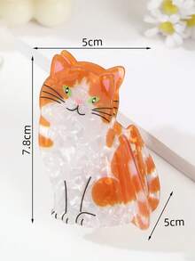 Japanese Style Cute Cat & Dog Animal Shaped Transparent Acrylic Claw Hair Clip, Fashion Versatile Hair Accessory For Updo - Multicolor - View 10