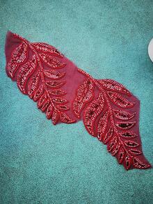 2pcs Leaf Sequin Beaded Fabric Patches, Sewing Accessories For Clothing DIY, Multi-Color Options - Leaf Style - View 15