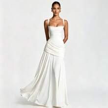 Women Maxi Dresses - White - View 1