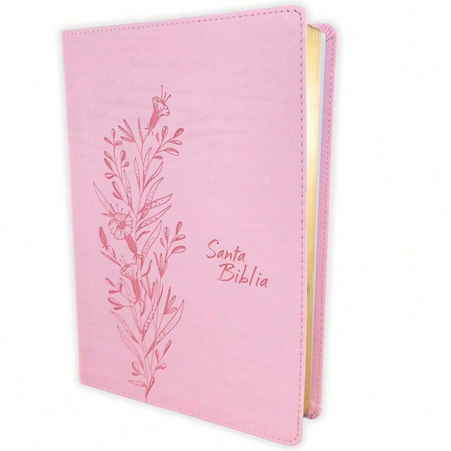 NTV Reference Bible In The Central Column Pink Simipiel Large Print - Single Book - View 1
