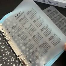 2027 A5/A6 Loose Leaf 6 Holes Calendar Separator Page, Durable Transparent PP Frosted Material For Planner Time Management,Back To School Season - Multicolor - View 4