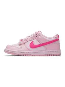 NIKE DUNK LOW BG 2026 夏季新款兒童粉色甜美拼色休閒滑板鞋 DH9765-600 - 粉紅色 - 查看 1