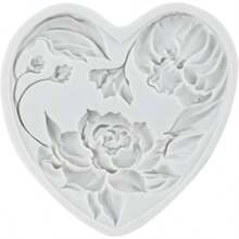 - Molde de silicona para fondant con forma de corazn, para decoracin de pasteles, cupcakes, caramelos, polmero, arcilla, gomas, juego de 4 unidades - Estilo D - Ver 7