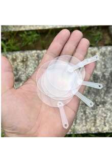 50pcs 5cm Cute Mini Transparent Blank Fans, Children's DIY Art Fans, Wedding Birthday Party Favors, Gifts For Couples And Friends - Multicolor - View 1