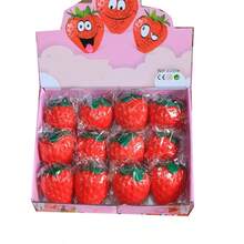 New Stress-Relieving Strawberry-Shaped Squeeze Ball, A Squeeze-And-Rebound Toy For Stress Relief. - Multicolor - View 7