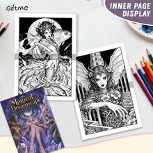 GDTME Magical Elf Coloring Book: Bold-Easy Patterns Coloring Book For Adult And Children, Mythical Creature Art Colouring Book, Holiday Present For Halloween, Christmas And Various Party Gatherings, Suitable For Friends Who Love Coloring And Back To School - Magical - View 3