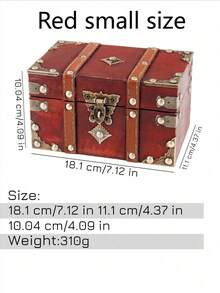 QINBEIYOU Caja de almacenamiento de relojes y joyas de estilo europeo vintage de doble cuero, decoración de habitación - Gris Oscuro - Ver 14