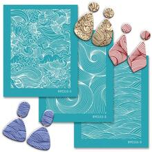 3pcs Asymmetric Pattern Polymer Clay Screen Printing Templates For Ceramic Earring Decoration And DIY Printing Templates For Ceramic Jewelry - Multicolor - View 13