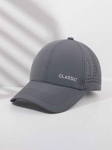 1pc CLASSIC Embroidered Quick-Dry Baseball Cap Summer Perforated Hollow Breathable Baseball Cap Outdoor Running Sun Protection Hat - Embroidery CLASSIC - View 13