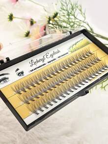 60 Clusters DIY Eyelash Extensions 10D Natural Lashes Volume Individual Eyelashes Extensions Lash Clusters DIY At Home Eyelash Clusters Fake Lashes Makeup Tools - C - View 9