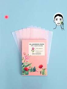 1片/3片 100片裝 便攜式抽拉式吸油面紙，香氛控油清爽薰衣草竹炭純天然 - 彩色 - 查看 4