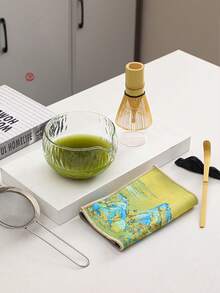 7-Piece Set - Ins Style Glass Matcha Tea Set, Japanese Matcha Bowl, Matcha Whisk, Matcha Whisk Stand, Also Available In 4/5-Piece Sets - Multicolor - View 2