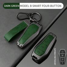 Zinc Alloy Key Case Compatible With BYD ATTO3 Dolphin Seal Tang Song Yuan PLUS DM-I EV, Full Coverage Key Shell With Leather Strap And Carabiner - Carabiner Leather Rope - View 13