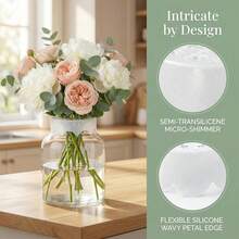 1/2/4 piezas Soporte floral de silicona con rejilla de flores, jarrón tipo rana con estilo retorcido para fijar tallos de ramos y plantas, fácil de limpiar y reutilizable, adecuado para bodas, decoración del hogar, centros de mesa para fiestas y soporte floral DIY para regalos hechos a mano - Talla única para todos - Ver 7