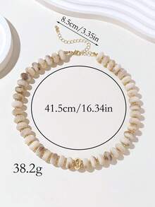1 buah Kalung Manik-manik Akrilik Tebal Berwarna-warni Gaya Bohemian Vintage Modis untuk Wanita - MultiWarna - View 6