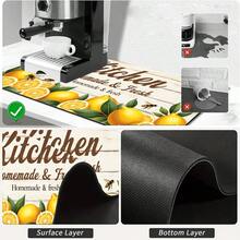 1 pieza Alfombrilla de secado de platos, Alfombrilla para cafetera, Base con patrón de grano de madera con limón & abeja, Impresa con cocina casera & fresca, Duradera & altamente absorbente, Adecuada para mesa de comedor, cafetería y otros escenarios, Alfombrilla de drenaje de fibra de poliéster, Alfombrilla de drenaje multiusos, Regalo para el hogar, Decoración de mesa - XYLSD-526 - Ver 8