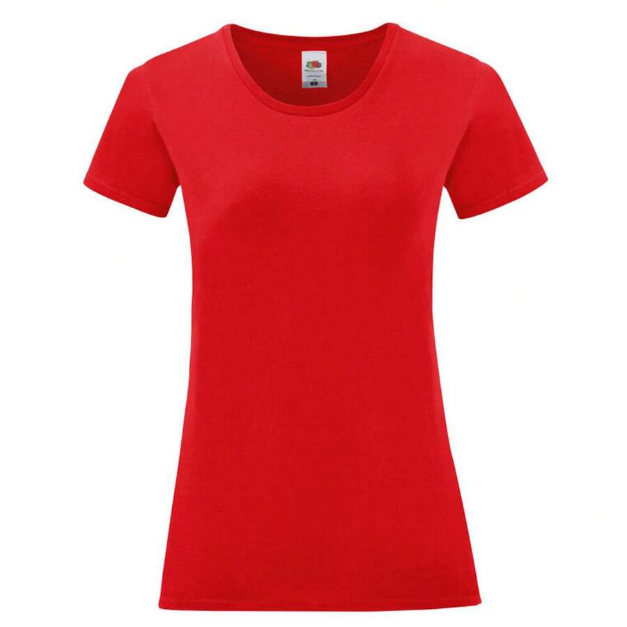 Fruit Of The Loom Womens/Ladies Iconic 150 T-Shirt - 紅色 - 查看 1