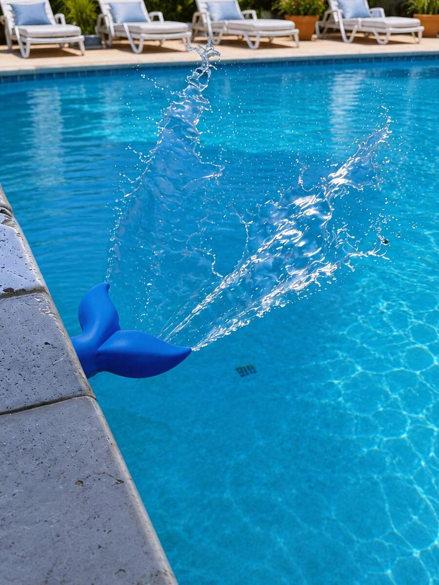 1/2Pcs Universal Pool Fountain Aerator Sprayer, 3/4 Inch Male Thread Pool Waterfall Jet, Tool-Free Hand-Tighten Installation, Adjustable Cooling & Oxygenating Sprinkler For Above Ground & Inground Pools, Summer Pool Accessory - Fish Tail Nozzle - View 1