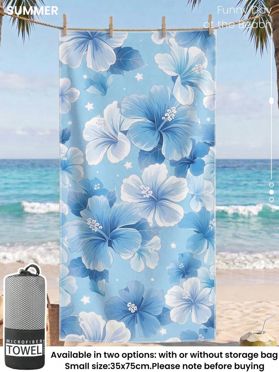 1件裝沙灘巾，海灘必需品，度假與浴室裝飾，超強吸水，適用於浴室、游泳、健身、瑜伽，柔軟微纖維，輕便便攜，防風、防曬、防沙，夏季旅行