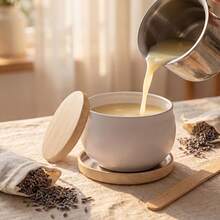 46PCS/Set Candle Making Kit: Features 2.5-Ounce White Tin Candle Containers With Wood-Grain Lids. Versatile For Use In Home Decor, As Candy Tins, Storage Boxes, And More; Perfect For Handmade Candle Crafting. Constructed From Durable Metal. - 6 Empty Candle Jars + 40 Candle-making Accessories - View 6