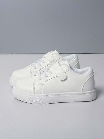 Kids Spring/Autumn Fashion Casual Minimalist College Style Solid Color Sports Skate Shoes