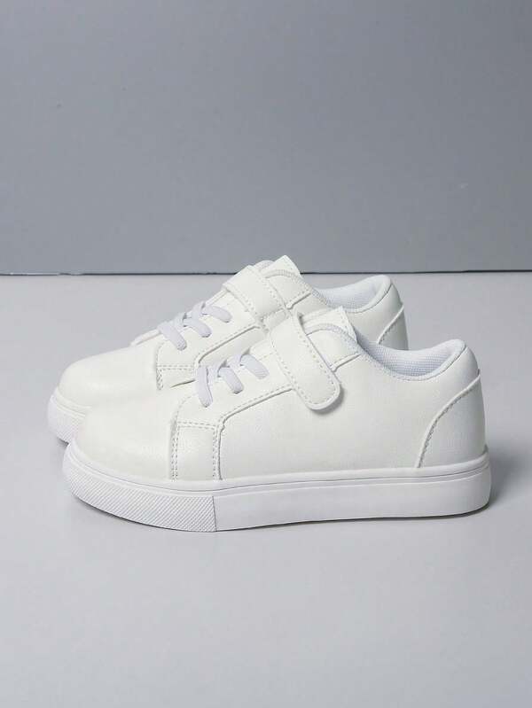 Kids Spring/Autumn Fashion Casual Minimalist College Style Solid Color Sports Skate Shoes