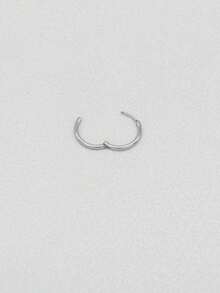 1 Pair Silver Earring Hoops For Pierced Ears And Cartilage, Simple And Beautiful, Suitable For Men And Women, 8mm/10mm/12mm - Silver - View 8