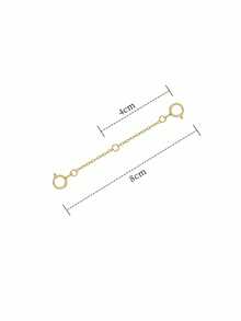 1 pieza Cadena Extensora Versátil y Extendida, Adecuada para Cadena de Extensión de Collar y Pulsera, Accesorio de Cadena Ajustable de Acero Inoxidable que Preserva el Color - Cadena de extensión con hebilla de resorte - Ver 13