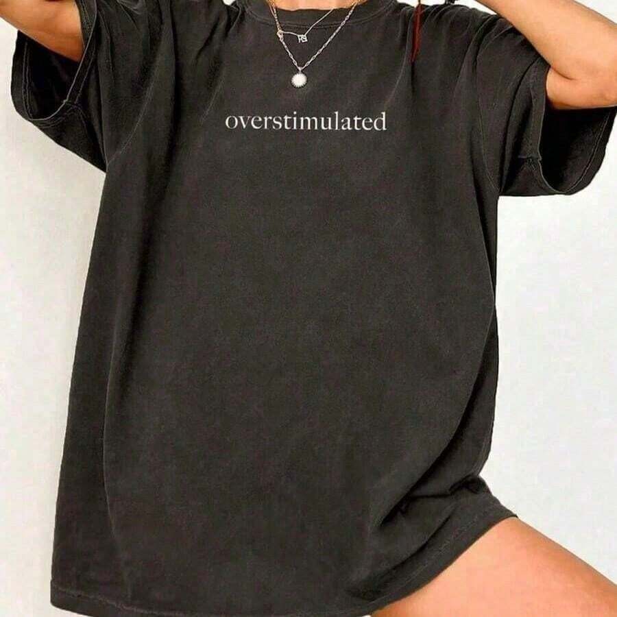 100% Cotton Graphic T-Shirts, Limited Edition 47th Birthday Printed Casual T-Shirt, Vintage 1977, SuCottno Women's Short Sleeve Graphic T-Shirt - 黑色 - 查看 1