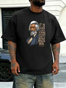 T-shirts i stora storlekar för män - Svart - Visa 1