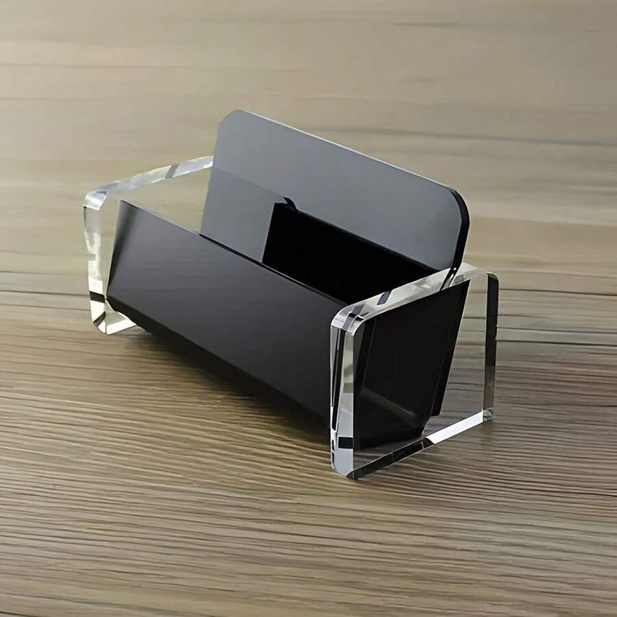 Desktop Minimalist Elegant Acrylic Business Card Holder, Suitable For Home, School, Office And Other Scenes, Can Be Used As Graduation And Back To School Season Gift - Single Piece - View 1