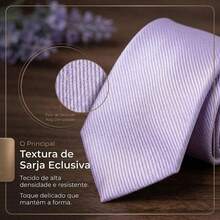 A Matte Twill Tie, A Versatile Tie Suitable For Work, Interviews, And Weddings. - 淡紫色 - 查看 3