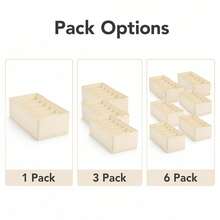 1/3/6pcs Socks And Underwear Drawer Organizer, Non-Woven Fabric Foldable Wardrobe Storage Box, Suitable For Storing Clothes, Socks, Underwear, Ties, Belts, Bedroom Supplies,Dorm Room,Bedroom Room Decor,Back To School - White - View 9