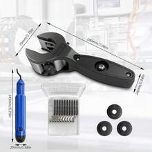 Rohrscheren-Set Aus Edelstahl Für Rohre 8–29 Mm (Kupfer, Alu, Kunststoff) – Mit 3 Ersatzschneidrädern & Entgrater, Ideal Für Klempner & Heimwerker, Robustes Präzisionswerkzeug Für Sanitär & Heimwerkstatt - A - Übersicht 3