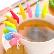 Cute Colorful Snail & Squirrel Shaped Silicone Tea Bag Hooks, Cup Markers, Used For Party Cup Identification And Mug Rim Decoration - Multicolor - View 1