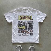 ¡Oferta por tiempo limitado! Camiseta Gráfica  Japonesa, Camiseta Venganza Estilo Manga Vintage, Camiseta Póster de Película, Camiseta Culto Gamer Retro Japón - Blanco - Ver 1