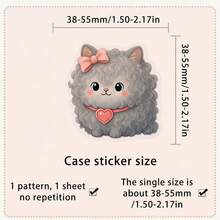 50 Buah Stiker Kucing Kartun Berpakaian, Stiker Kucing Aksesori Lucu untuk Tata Letak Scrapbook, Dekorasi Perencana & Kerajinan Alat Tulis DIY - A - View 6