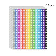 10 Sheets Colorful Mini Round Graffiti Stickers, Hand-Writable Colorful Dot Labels, Classification Marking Stickers, Self-Adhesive Round Seal Stickers, Blank Color Marker Stickers - Colorful Mini Round - View 6