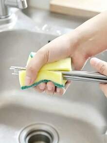 1/50 buc. Lavetă burete pentru curățarea bucătăriei, burete multifuncțional pentru frecare, consumabile de curățenie casnică, burete premium pentru spălat vase, fără zgârieturi, super absorbant și durabil, potrivit pentru spălat vase și frecat oale în bucătăria de acasă - șervețel cu burete - Vizualizare 5
