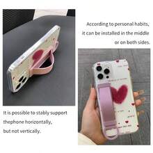 Multifunctional Retractable Phone Stand, Self-Adhesive Phone Back Grip Holder With Flexible Push-Pull Finger Strap, Portable Foldable Desktop Phone Support Stand, Compatible With All Smartphone Models - Multicolor - View 6