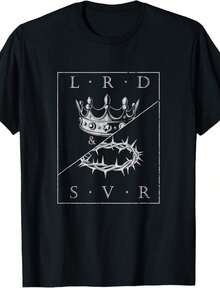 Classic Unisex Cotton T-Shirt With Vintage Cartoon Figure Design For Concerts - Hitam - View 1