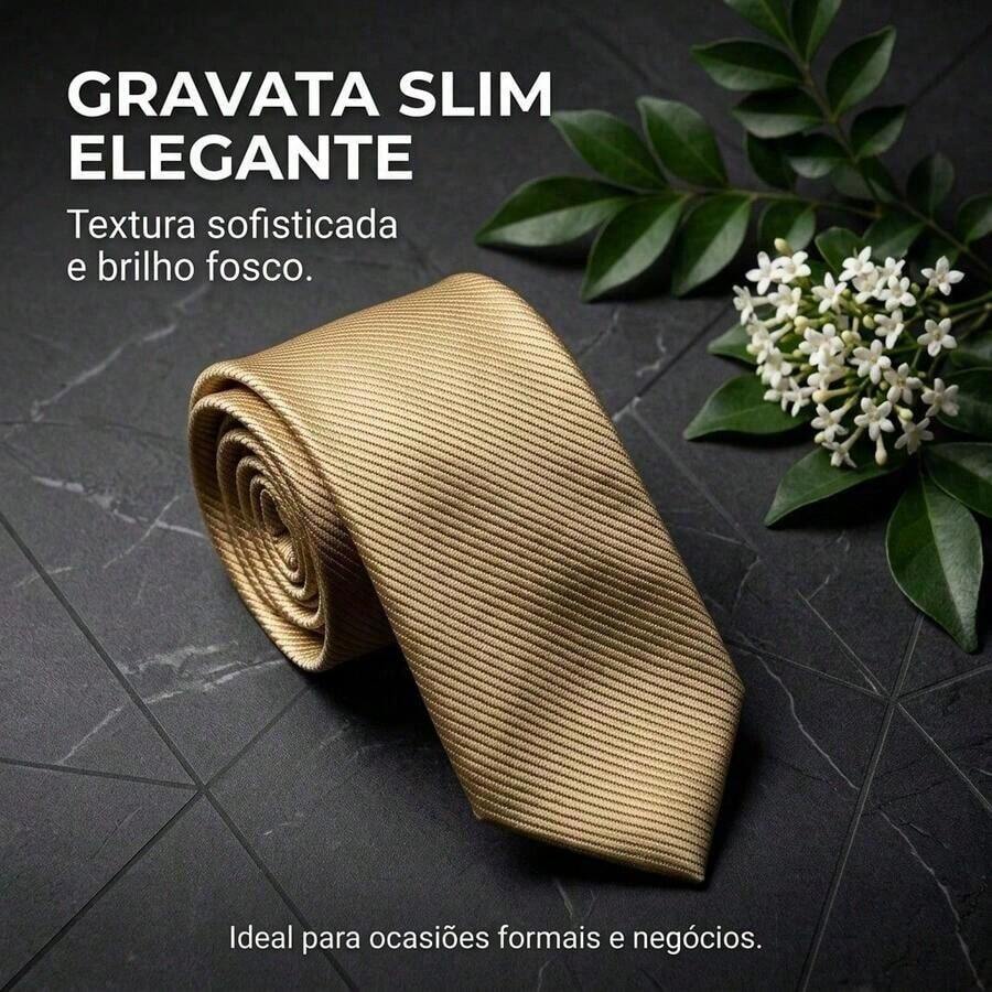 A Matte Twill Tie, A Versatile Tie Suitable For Work, Interviews, And Weddings. - 香檳色 - 查看 1