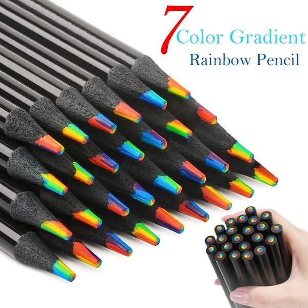 2/4/8/12/24 Colorful Pencil Rainbow Magic Gradient Pen Set Vitality Graffiti Painting Marker Kawaii Creative Writing Art Supplies Watercolor Sketchbook And Painting Notebook