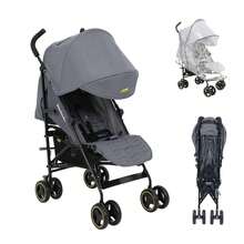 Dog Buggy, Small, Foldable With Reclining Function, Foldable Travel Buggy Up To 22kg, Including Sun Canopy, Rain Cover And Cup Holder - Grey - View 7