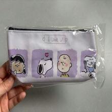 SNOOPY 1個史努比大容量筆袋，可裝筆、橡皮擦、便利貼和其他文具，多功能化妝包適合旅行，學生送給同學和朋友的完美禮物，學習帆布袋、補習袋、大容量學生書包，返校季、畢業季禮物，文件收納 - 彩色 - 查看 13